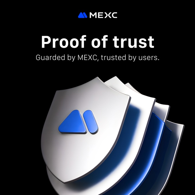 Proof of trust key visual: guarded by MEXC, trusted by users