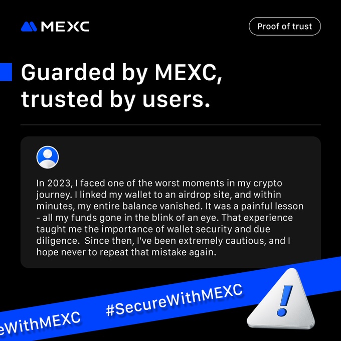 User story post from the Secure with MEXC series